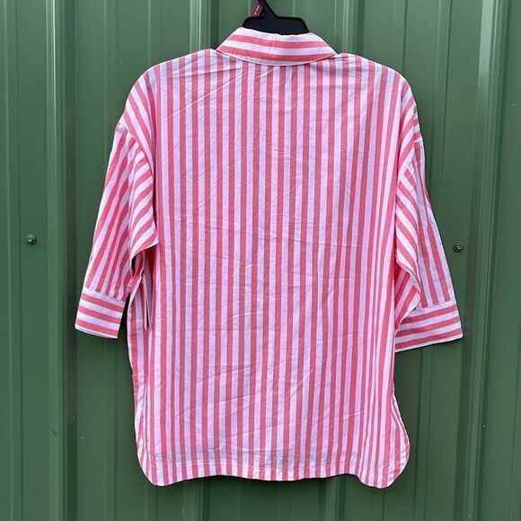 Silky Soft Woven ¾ Sleeve Notch Collar Top and Boxer Shorts Pajama Set Size S - Picture 3 of 10